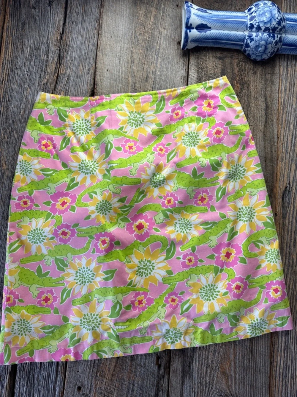 Lilly Pulitzer Croc Monsieur Skirt Size 10